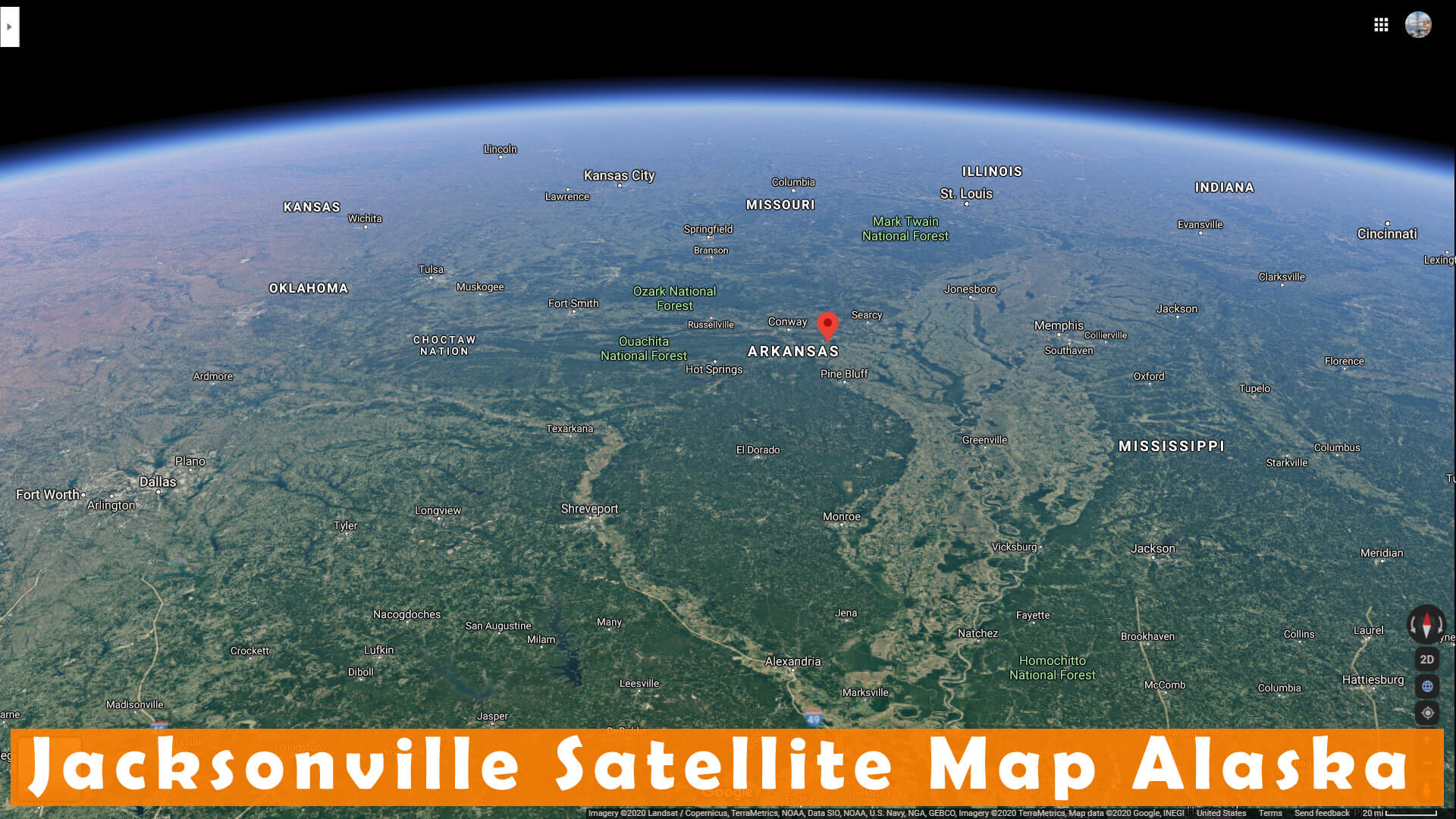 Jacksonville Satellite Carte Alaska